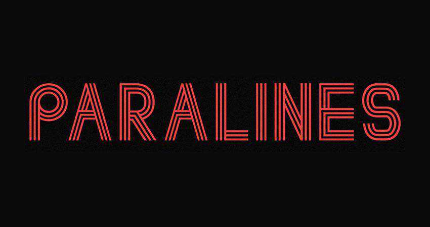 Paralines free outline font family