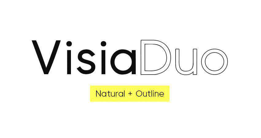 VISIA Duo free outline font family