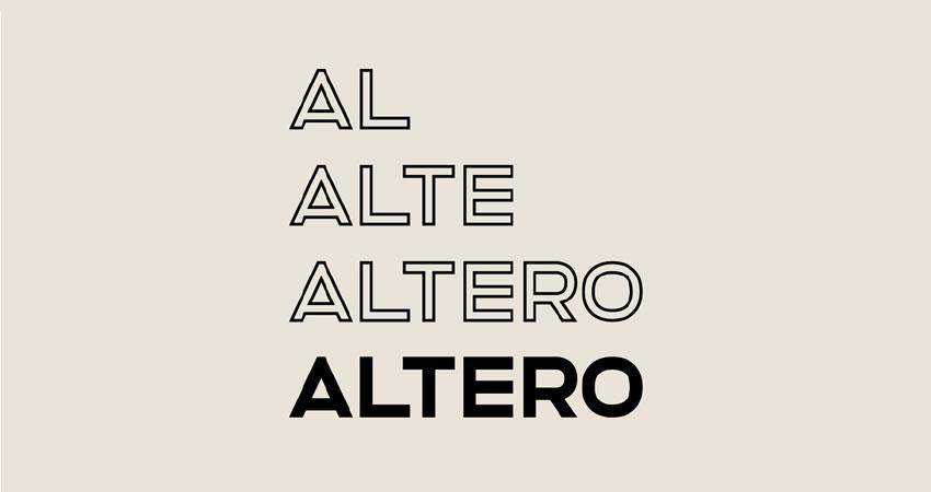 Altero Solid - free outline font family