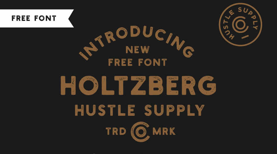 Free Retro Font Family Holtzberg