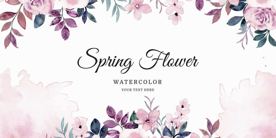 Spring Watercolor Floral Background spring pastel vector template