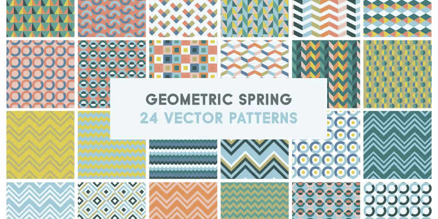Geometric Spring Vector Patterns spring pastel vector template