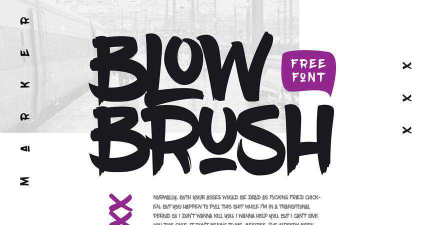 Free BlowBrush Font