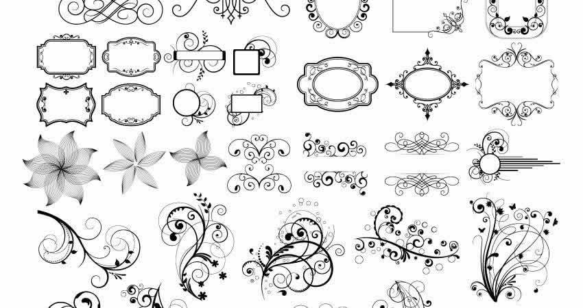 Vector Ornaments Pack template free illustrator