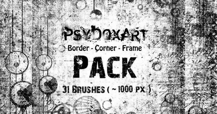 Border Corner Frame Brushes vector template free illustrator