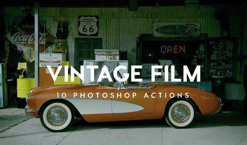 film action vintage antique adobe photoshop pack set