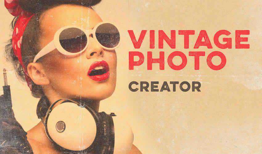Photo Creator vintage antique adobe photoshop pack set