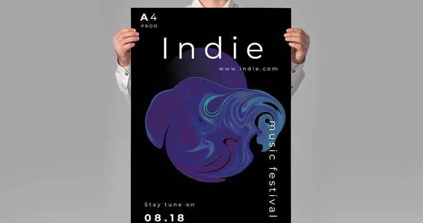Indie Music Party Flyer Template Photoshop PSD
