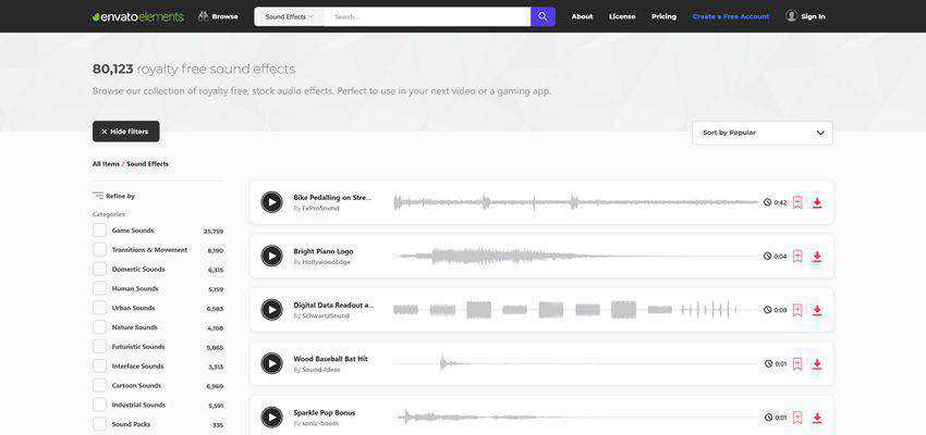 Free Sound Effects Envato Elements - Royalty Free Sound Effects