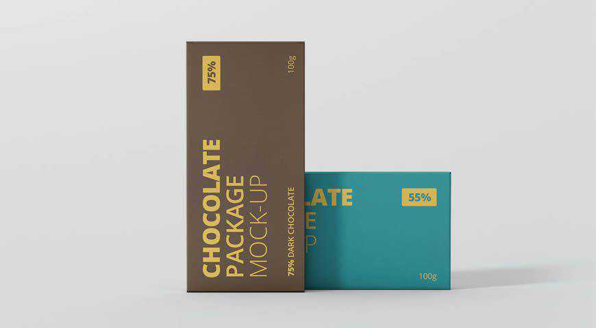 Chocolate Packaging Photoshop PSD Mockup Template