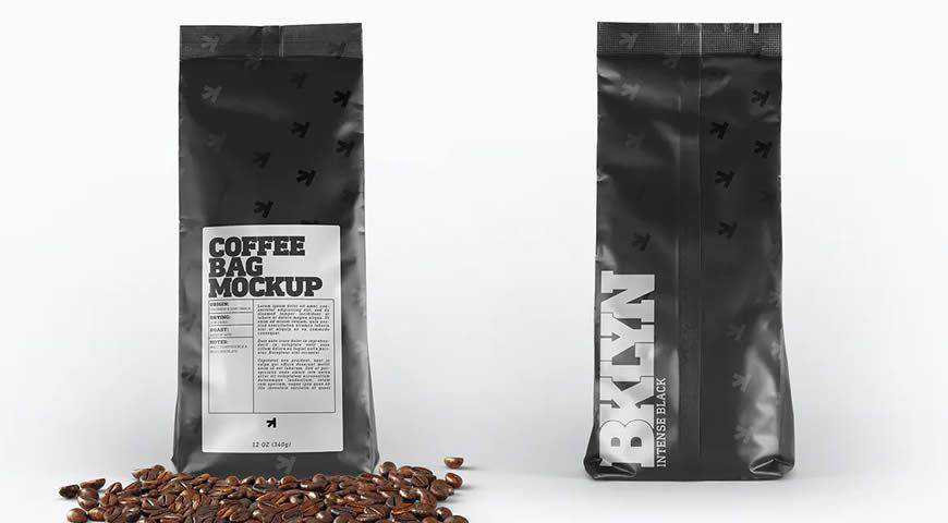Coffee Bag Packaging Photoshop PSD Mockup Template