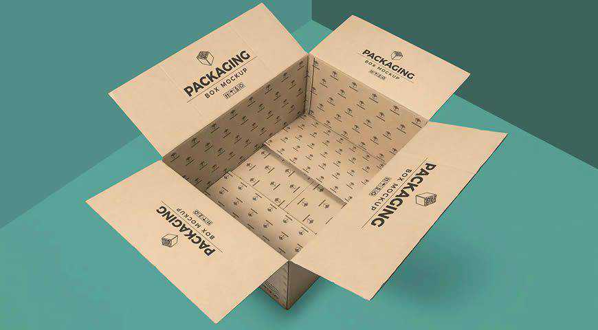 Packaging Box Photoshop PSD Mockup Template