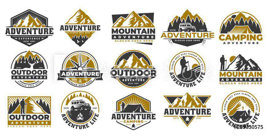 Outdoor Adventure Vintage Logo Templates sport fitness work