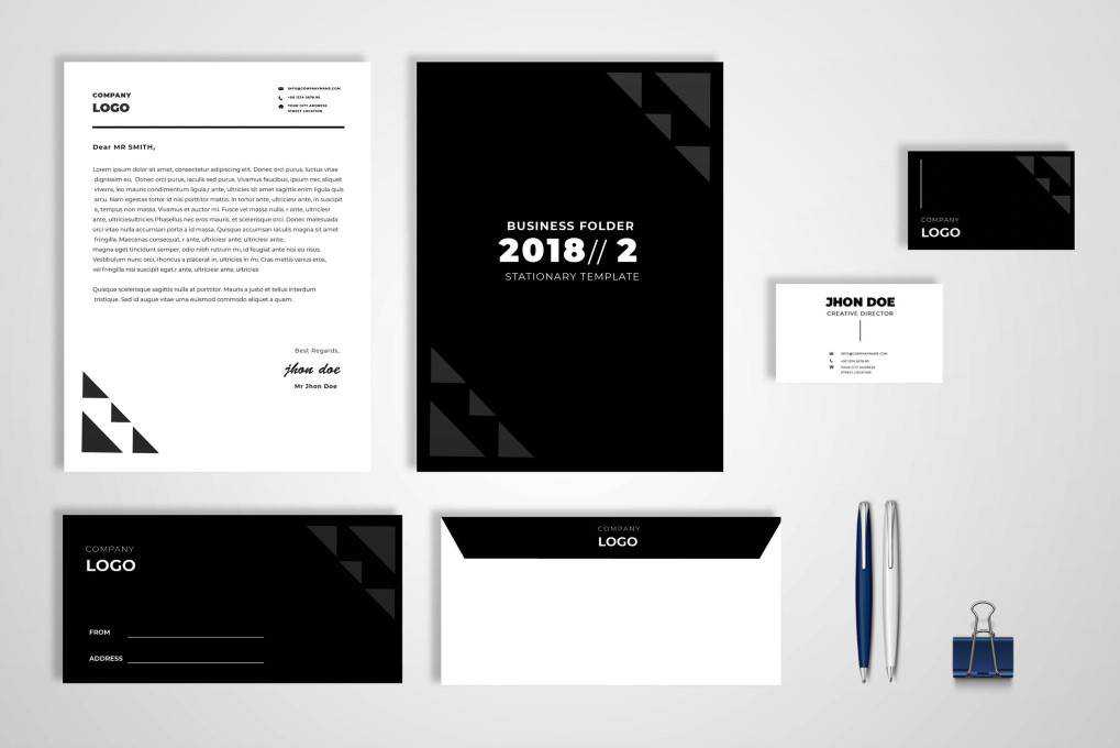 modern corporate stationery business template format