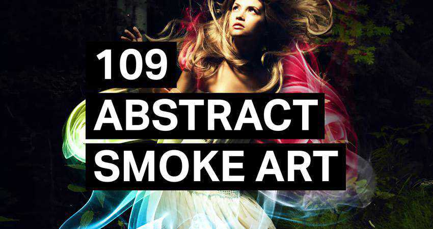 Smoke Art abstract photoshop brush pack set adobe