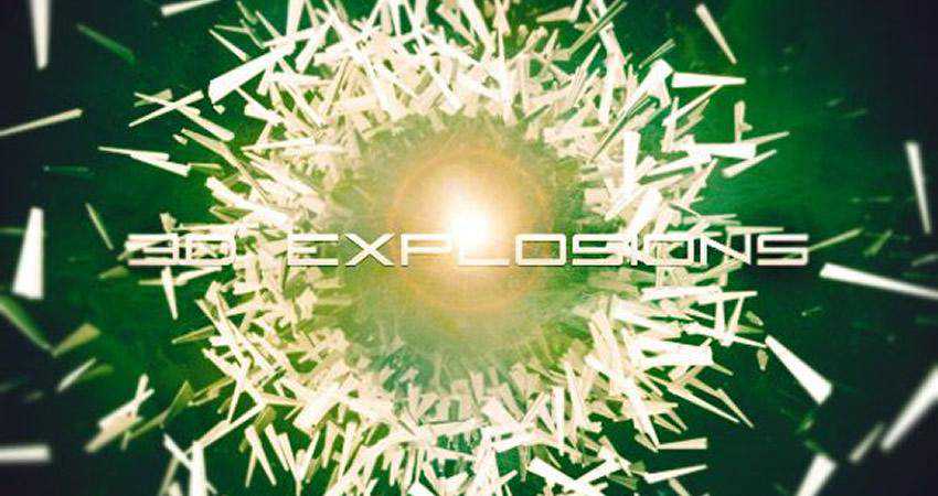 3D Explosion free abstract photoshop brush pack set adobe