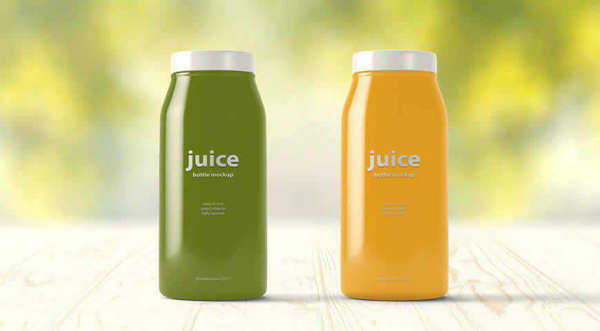 Juice Bottle Photoshop PSD Mockup Template
