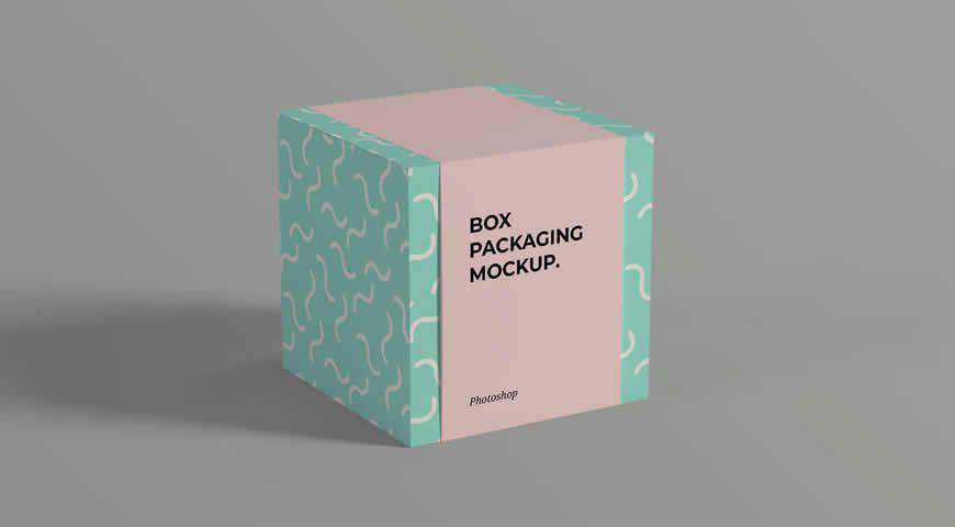 Box Packaging Photoshop PSD Mockup Template