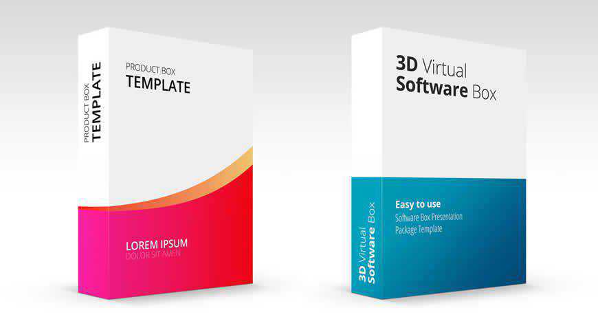 3D Photoshop Product Box Mockup Template PSD