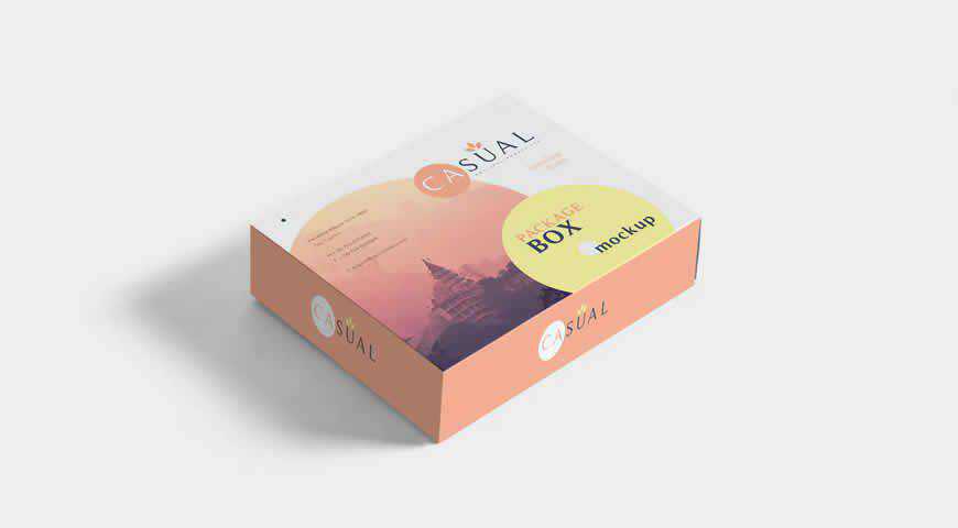 Box Packaging Photoshop PSD Mockup Template