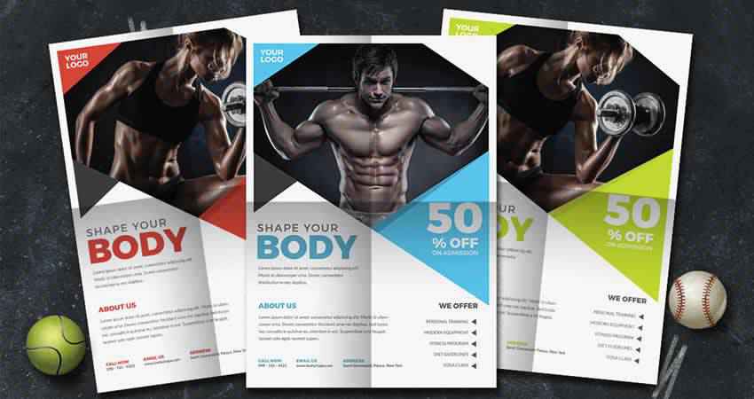 Buildingა íoslódáilო .ა. .ო.. .ი .ი .ა. Bodyა Twitter Photoshop Bodybuilding Fitness Flyer Template PSD