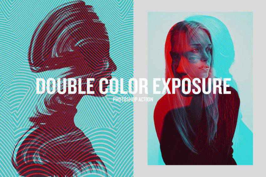 Double Color Exposure Photoshop Actions
