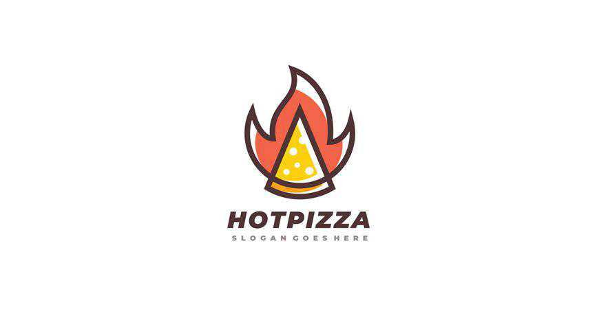 Hot Pizza Logo Templates restaurant cooking food