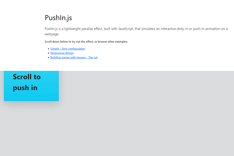 Example from PushIn.js