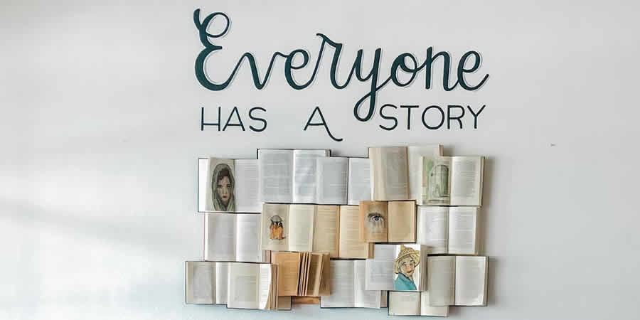 Everyone Has a Story Typgraphy Wall Art