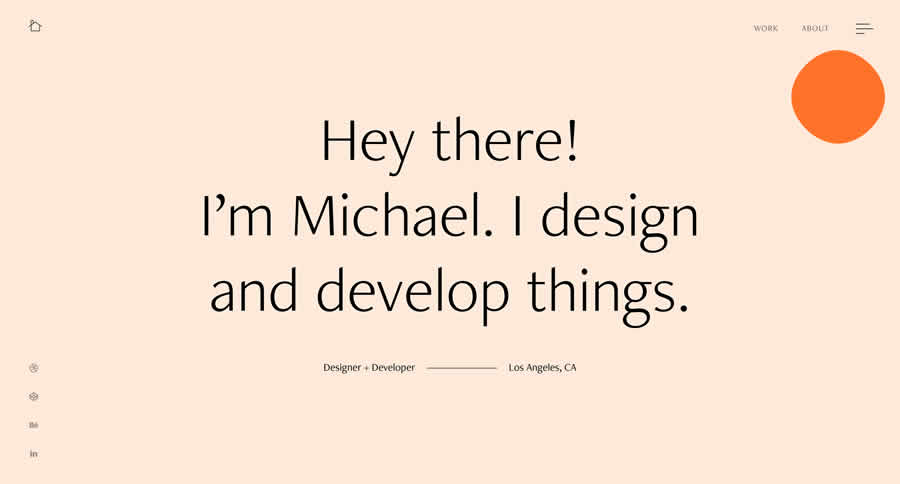 Portafolio de diseño gráfico web de inspiración de Michael C. Crawford