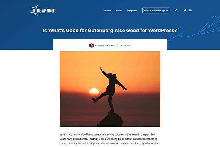 Example from Is Gutenberg also good for WordPress?