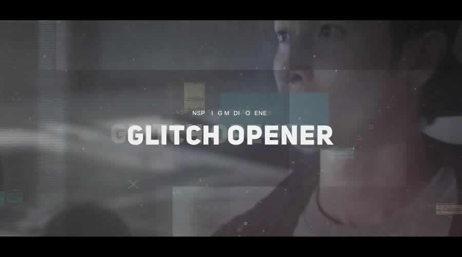 Glitch Media Opener opener animation ae adobe after effects template motion design project files video movie