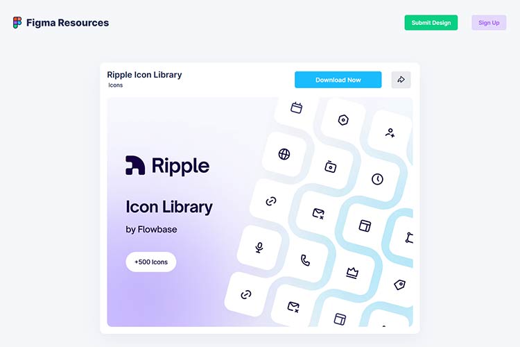 Example from Ripple Icon Library