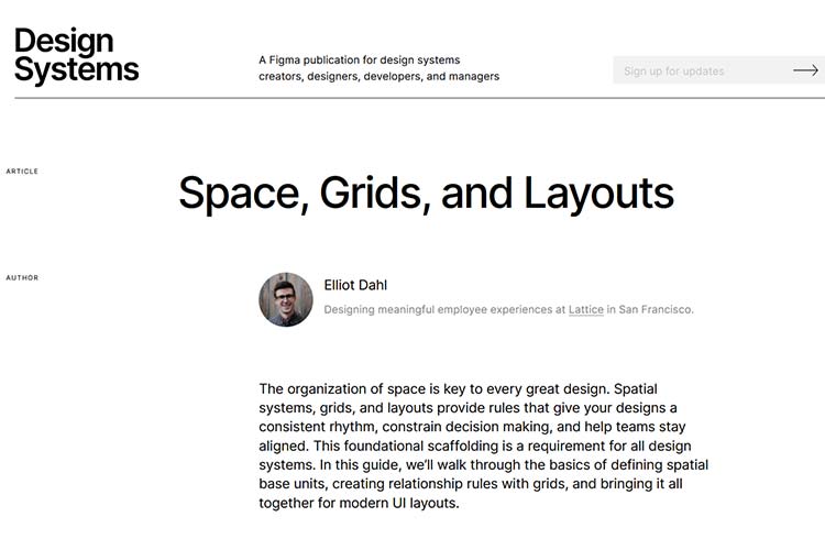 Contoh dari Space, Grids, dan Layouts