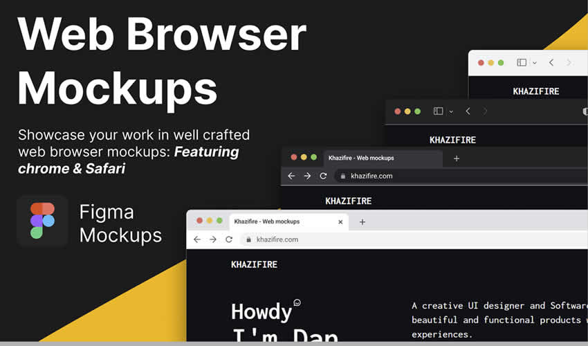 Web Browser Mockups website responsive mockup template web design edit figma free