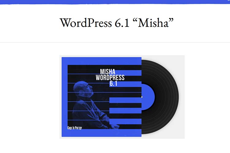 Contoh dari WordPress 6.1 Misha