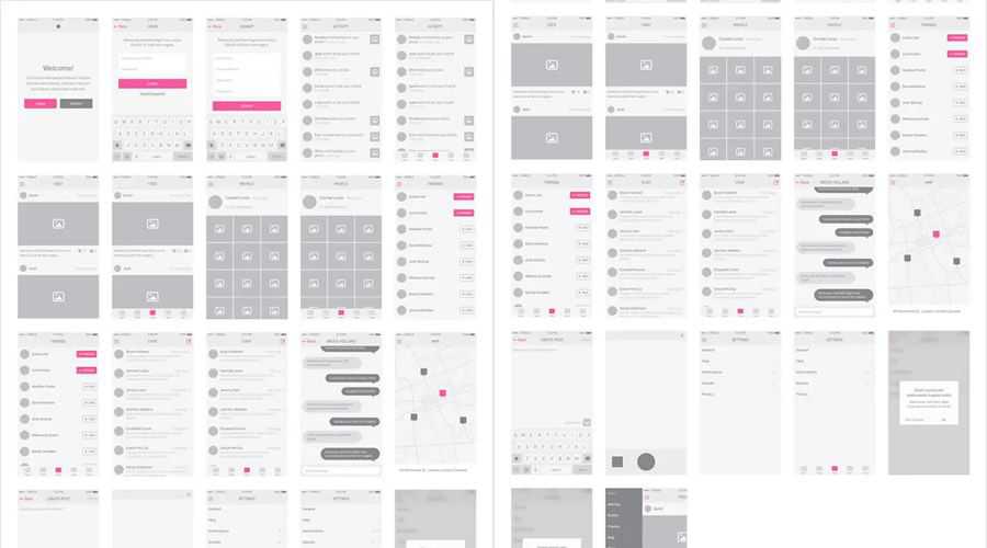Snap UI iOS Wireframe Kit free wireframe template Sketch Format