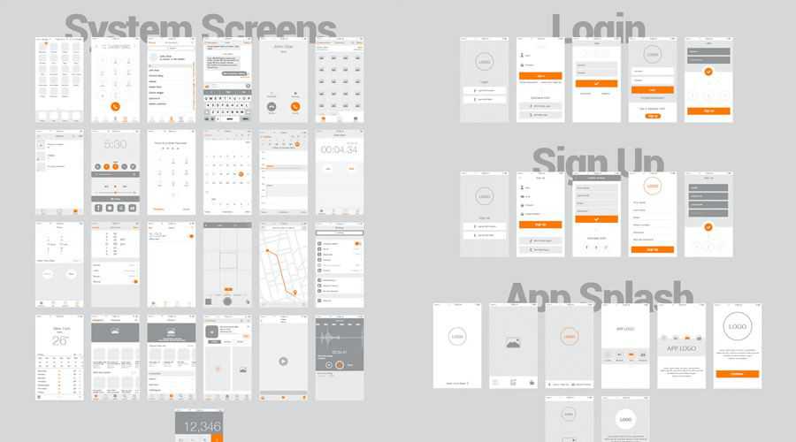 Free Sketchy iOS wireframe template
