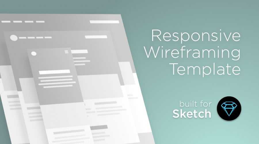 Responsive Website free wireframe template Sketch Format