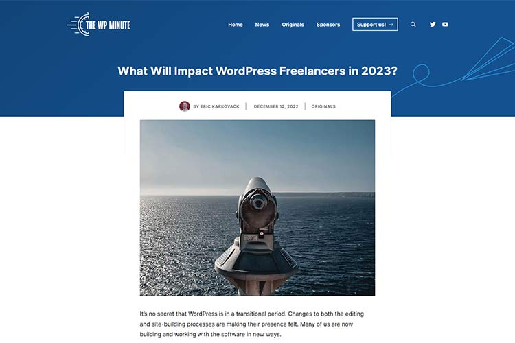 Example from What Will Impact WordPress Freelancers in 2023?