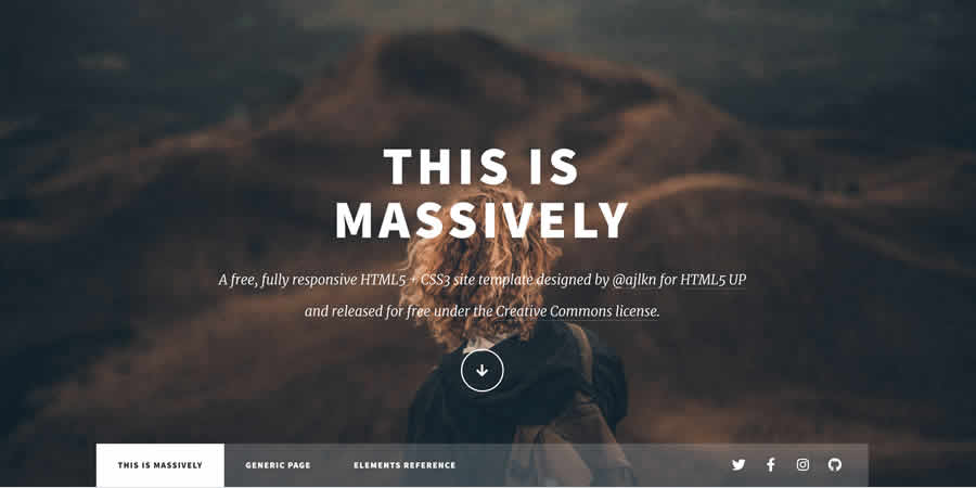 Massively Blogging HTML5 Free Responsive HTML CSS Web Template