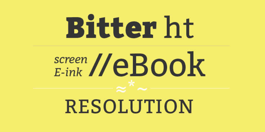 Bitter ht free clean font typeface