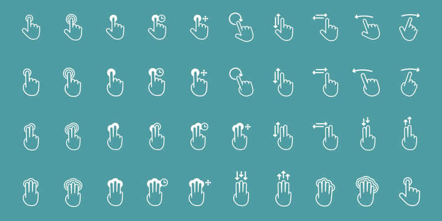 Touch Gestures Icons mobile app development designer