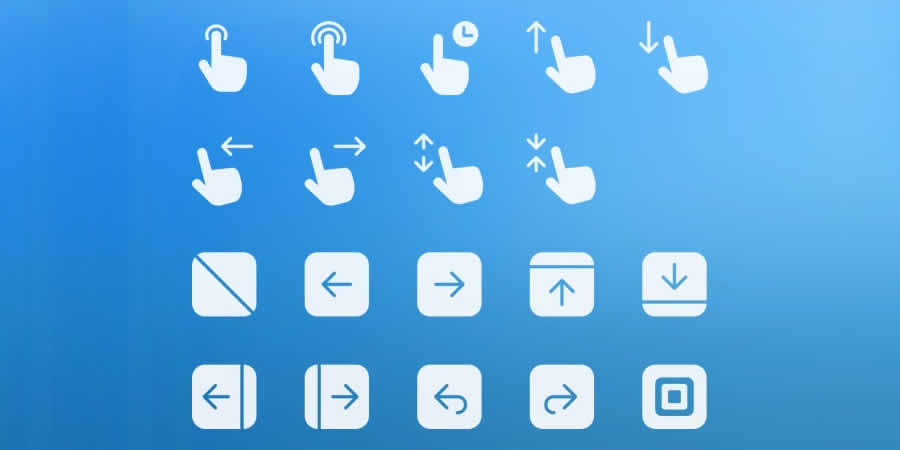 Gesture & Transition Icons mobile app development designer