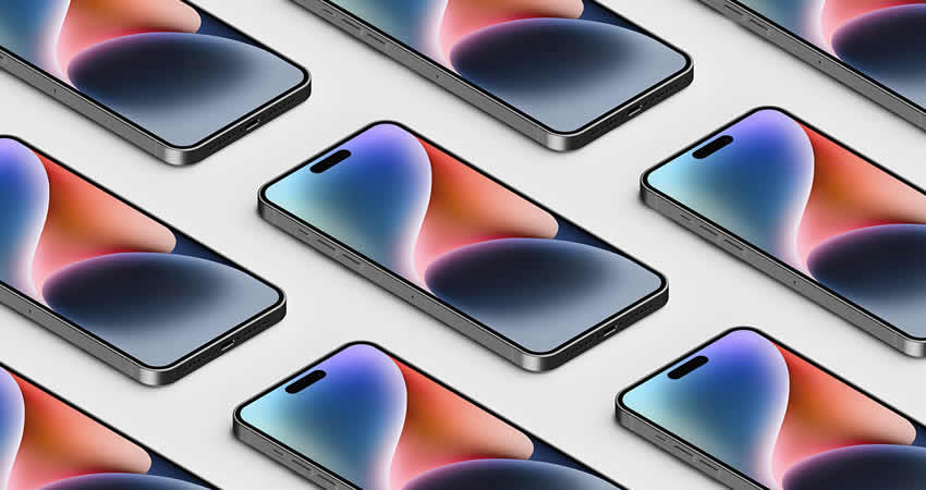 iPhone 14 Pro Max Grid Mockup free template psd photoshop