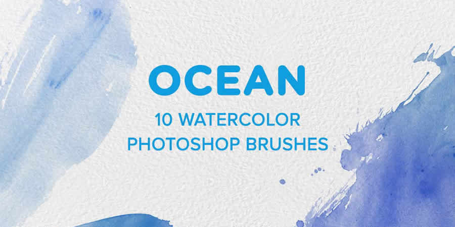 Ocean Watercolor Photoshop Brushes Free ABR