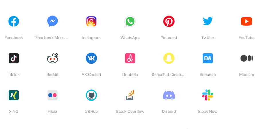 Original Social Network Icons