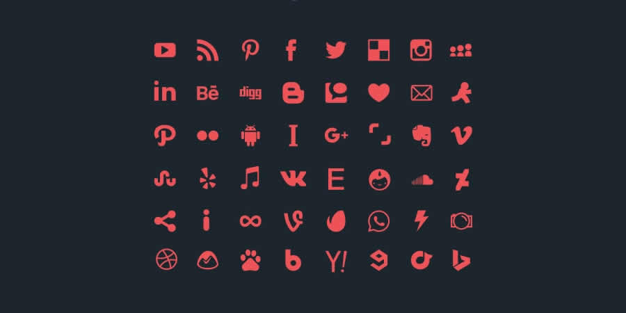 Free Social Media Vector Glyphs