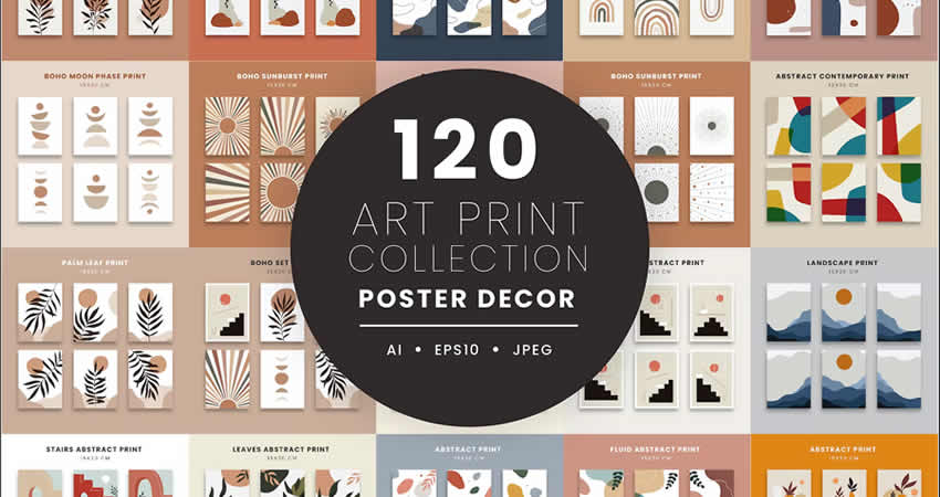 Abstract Art Poster Collection for Illustrator