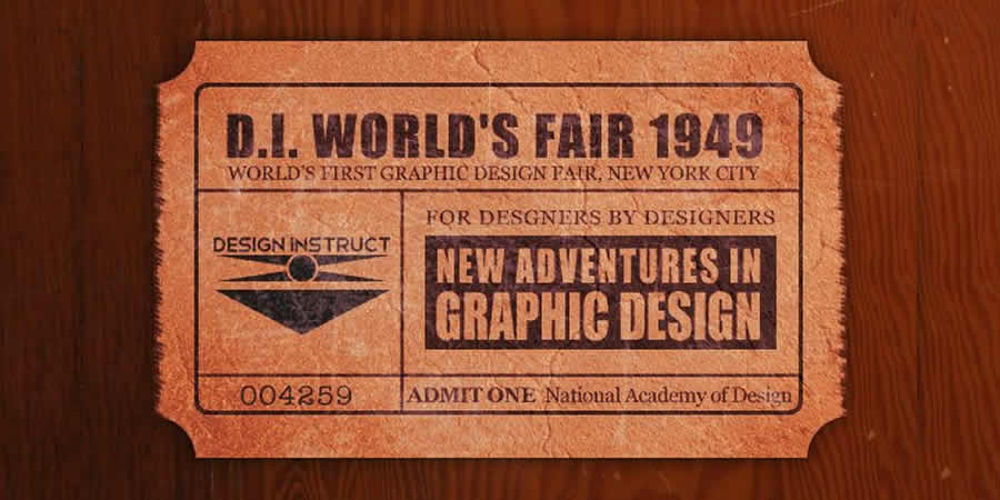 Photoshop Poster Tutorial Realistic Vintage Ticket Stub